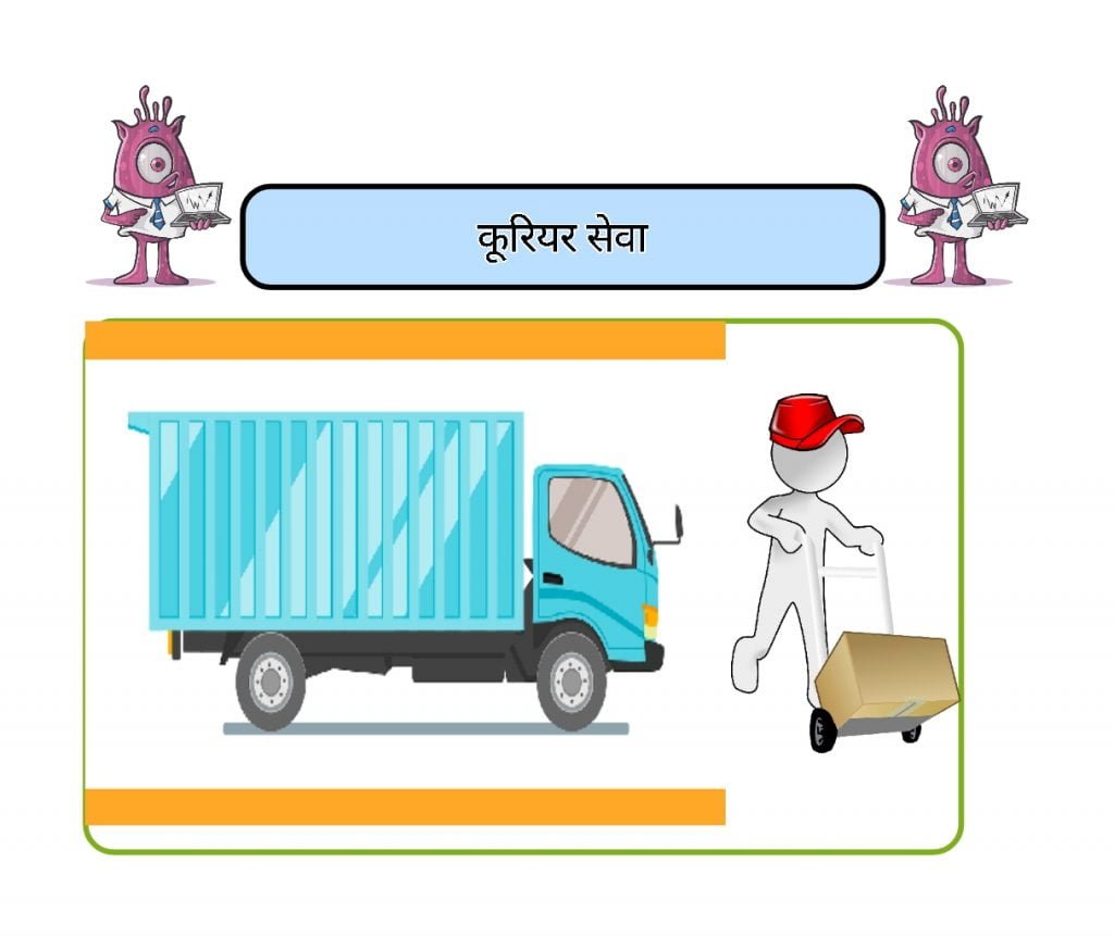 Courier service Business ideas In hindi In this image I have seen some creativity about this Courier service business.